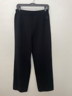 Tory Burch Sport Merino Wool Cashmere Sweatpants Wide Leg Pants Size Small Black